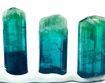 Wow beautiful an amazing naturel top quality  greencap dark blue indicolite color tourmaline crystal  from afg