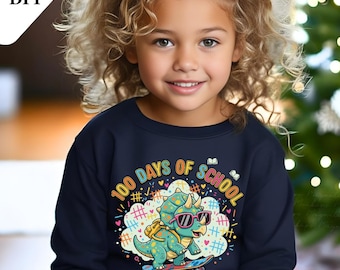 Dinosaurio PNG de 100 días de clases / Diseño de aula de dinosaurios (descarga digital)