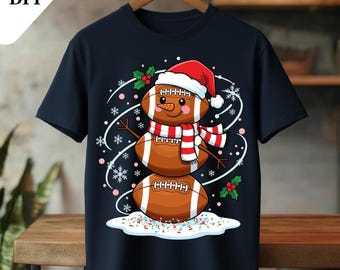 Muñeco de nieve de fútbol PNG / Clipart de atleta festivo divertido (Descarga digital)