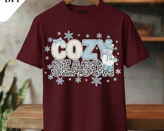 Invierno acogedor PNG / Estampado de leopardo, muñeco de nieve (Descarga digital)