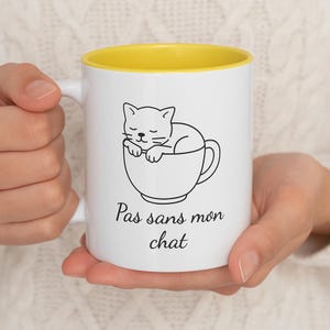 Original cat motif ceramic mug