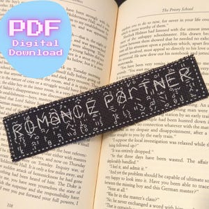 Dimension 20 "Romance Partner" kruissteek bladwijzerpatroon (digitale download pdf)