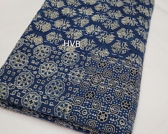 Edredón Kantha con estampado a mano Ajrakh, colcha bohemia