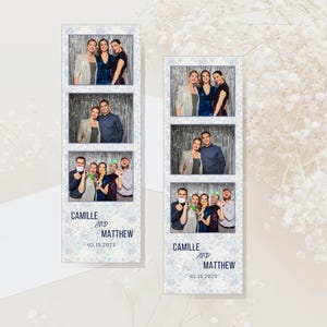 Romantic Botanical Photo Booth Template 2x6, Editable Canva Design, Wedding Strip, Instant Download, Digital Photo Booth Template