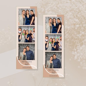 Boho Photo Booth Template 2x6, Editable Canva Design, Wedding Strip, Instant Download, Digital Photo Booth Template