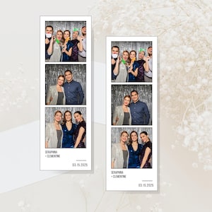 Minimalist Photo Booth Template 2x6, Editable Canva Design, Wedding Strip, Instant Download, Digital Photo Booth Template