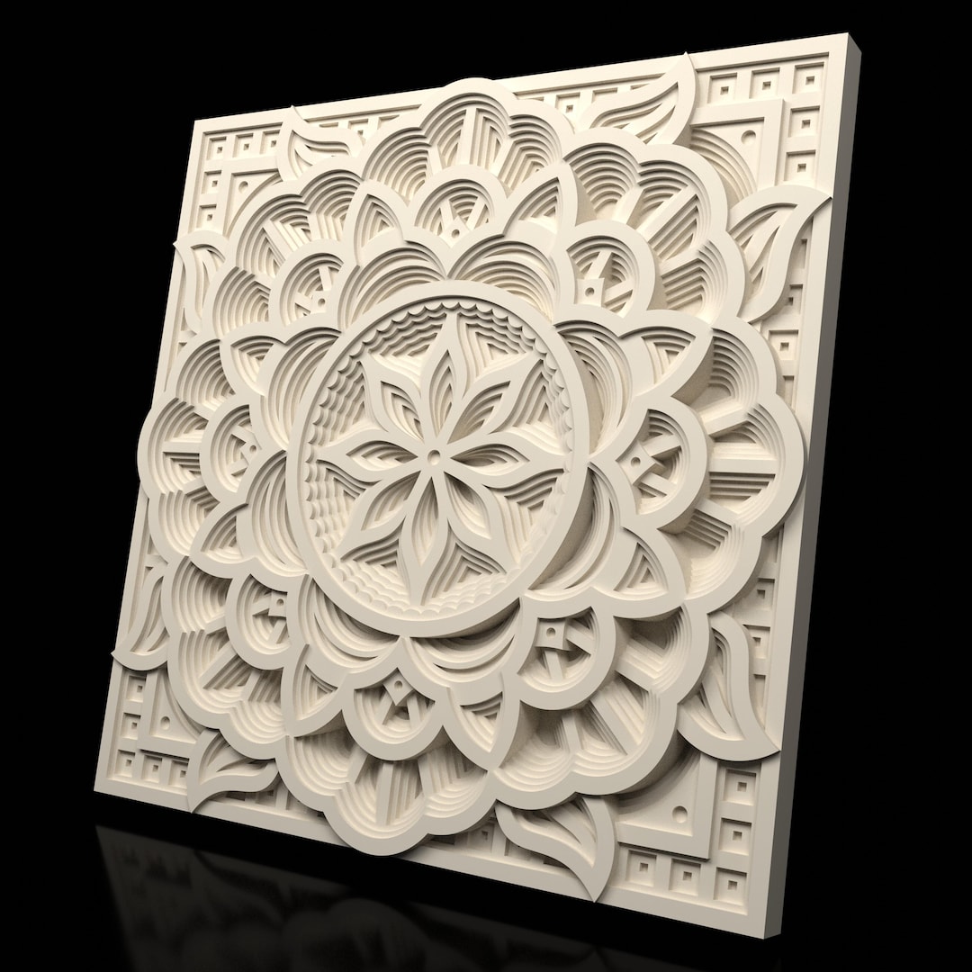 3D Wall Panel STL File for CNC Router and 3D Printing, CNC File for ...