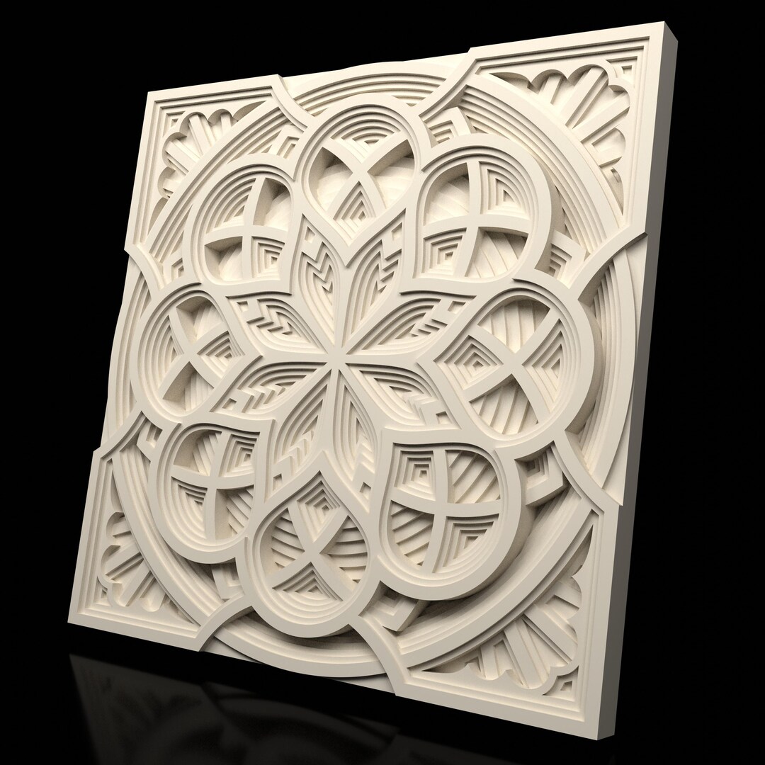 Mandala 3D Wall Panel STL File: CNC Router & 3D Printing - Etsy