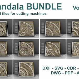 Layered Mandala SVG Bundle Vol 4: Laser Cut Files