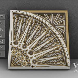 Layered Mandala SVG File, 3D Flower Mandala, Cut file, Laser cut file Mandala DXF file, Layered Mandala SVG for Cricut - M38