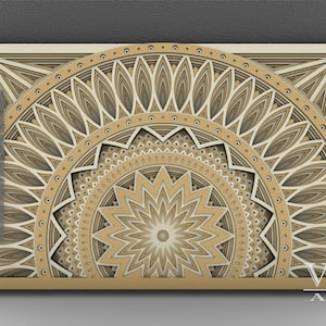 Layered Mandala SVG File, 3D Flower Mandala, Cut file, Laser cut file Mandala DXF file, Layered Mandala SVG for Cricut - M69