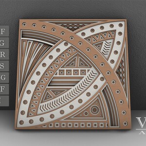 3D Mandala SVG: Laser Cut Pattern for Cricut & Glowforge