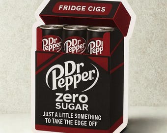 Dr Pepper-sticker koelkastsigaret: grappige sticker