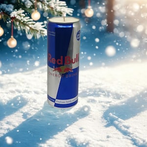 Red bull Style Can Candle: Novelty Gift for Fans of the Iconic Drink  | Christmas Gift