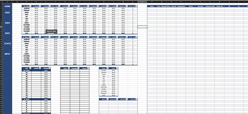 Insurance Sales Tracker – Excel Spreadsheet, Commission & Policy ...