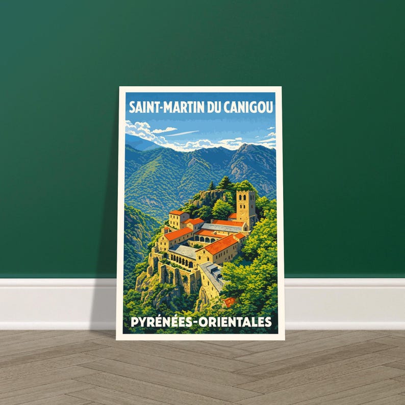 Affiche vintage Saint-Martin-du-Canigou