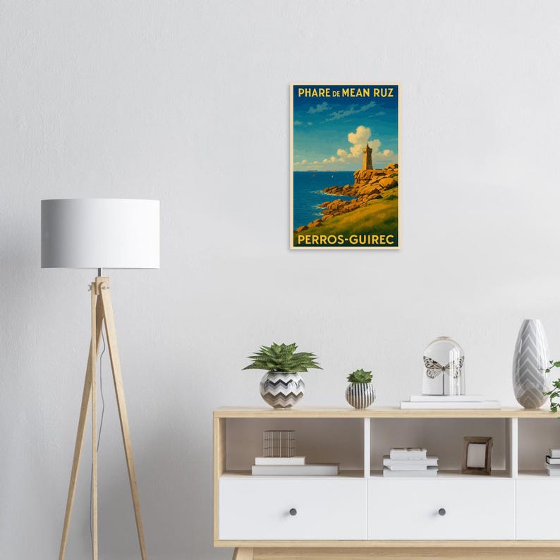 Affiche Le phare de Mean Ruz, Perros-Guirec, vue 5