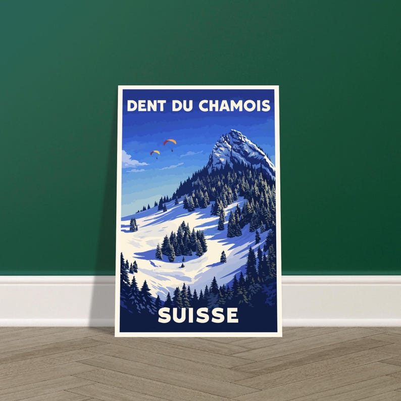 Affiche vintage La Dent du Chamois