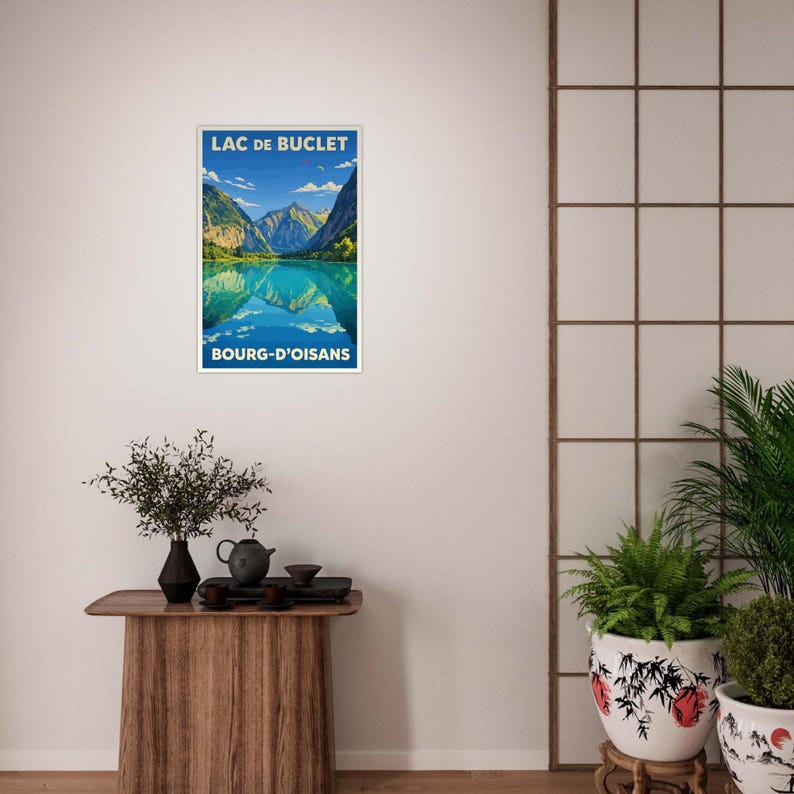 Affiche Le lac de Buclet, Bourg-d'Oisans, vue 5