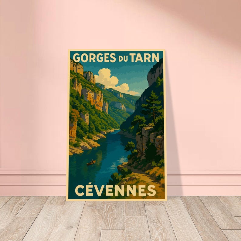 Affiche vintage Les gorges du Tarn