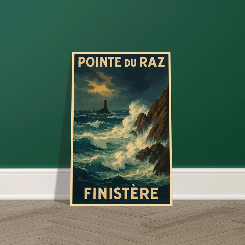 Affiche La pointe du Raz dans la tempête, vue 3