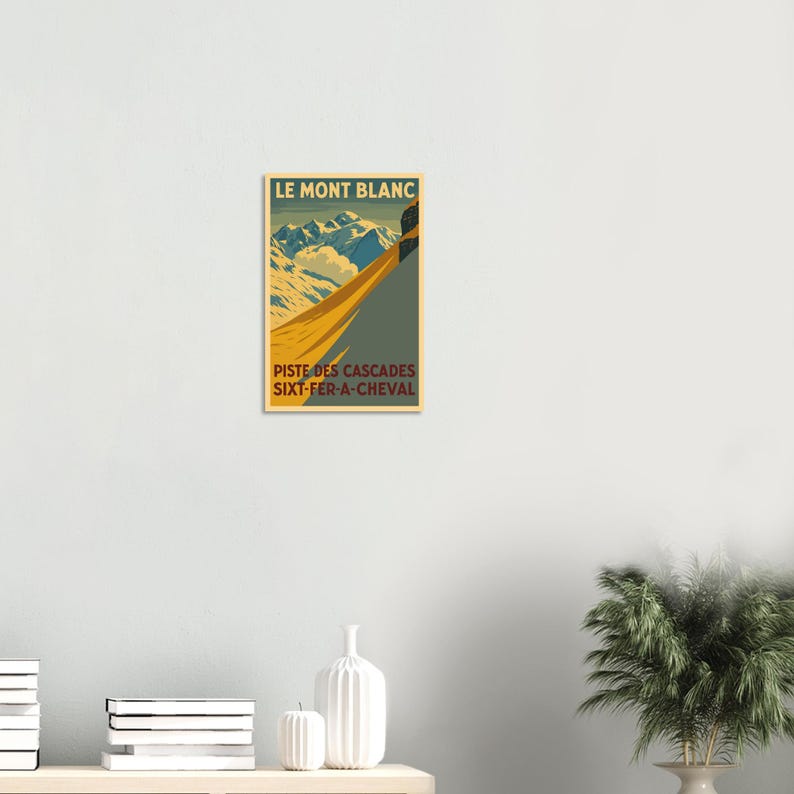 Affiche Flaine, la piste des Cascades, vue 2