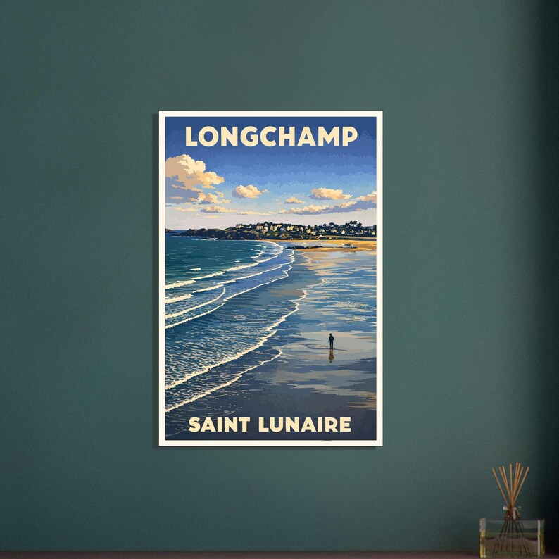 Affiche Saint-Lunaire, plage de Longchamp, vue 5