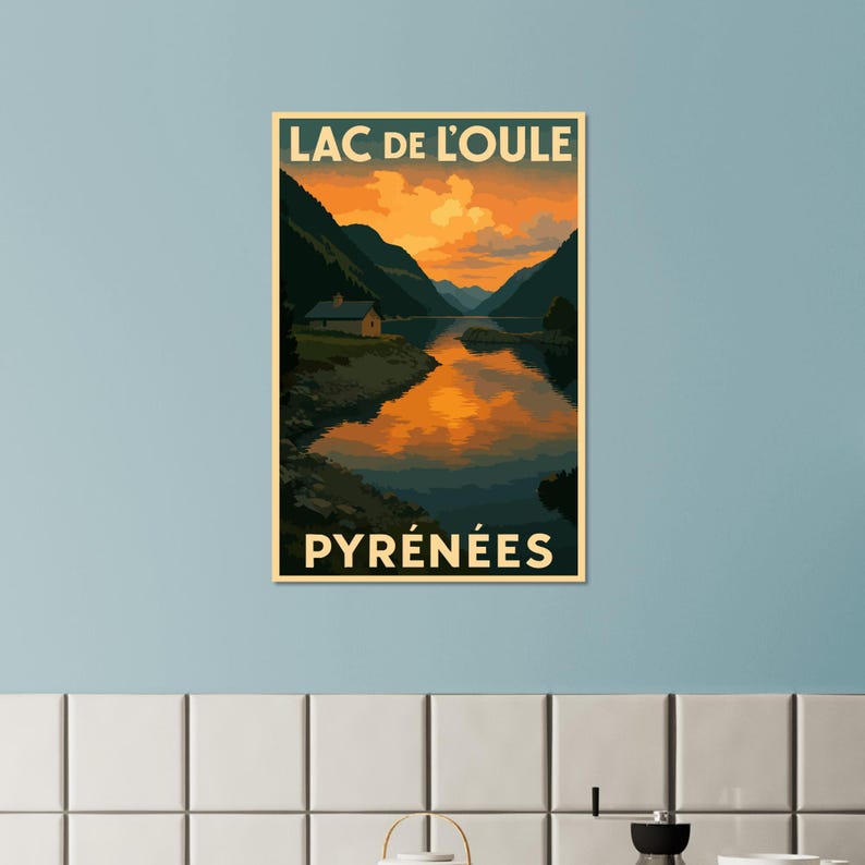 Affiche Le lac de l'Oule, vue 3