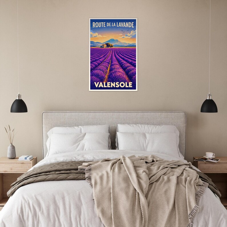 Affiche La route de la lavande, Valensole, vue 2