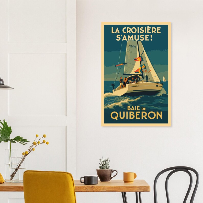 Affiche Voilier en baie de Quiberon, vue 2