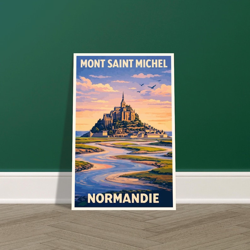 Affiche vintage Le Mont-Saint-Michel