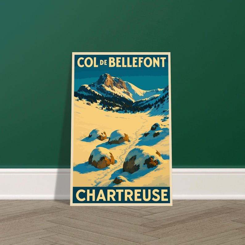 Affiche vintage Le col de Bellefont