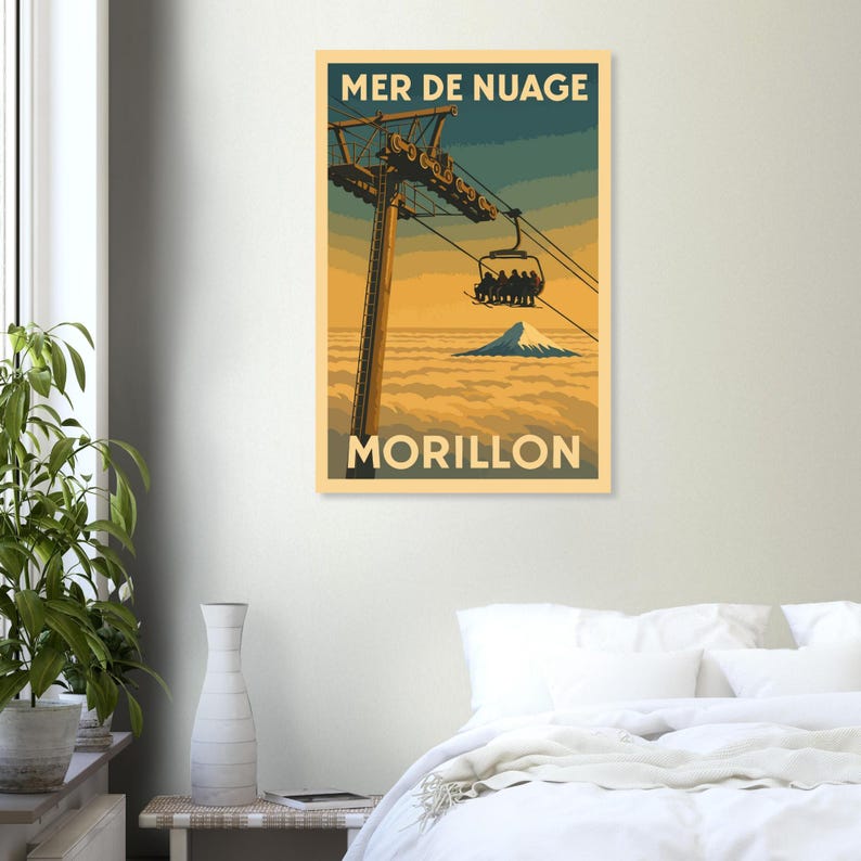 Affiche Mer de nuages à Morillon, vue 3