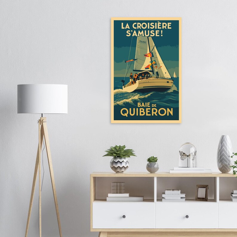 Affiche Voilier en baie de Quiberon, vue 3