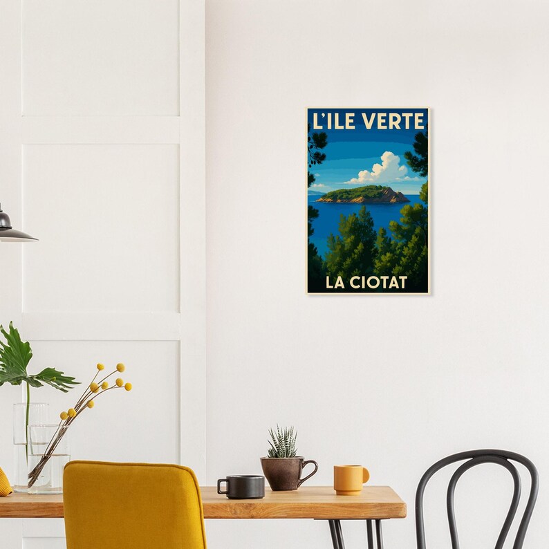Affiche L'Île Verte, La Ciotat, vue 2