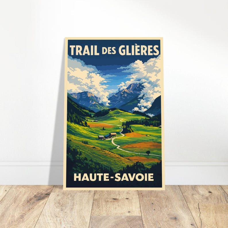 Affiche vintage Trail des Glières
