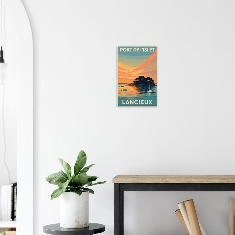 Affiche Lancieux, soleil couchant, vue 2