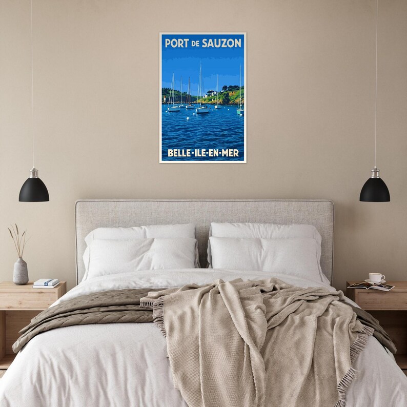 Affiche Le port de Sauzon, vue 3