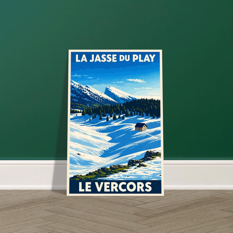 Affiche Chalet sous la neige dans le Vercors, vue 5