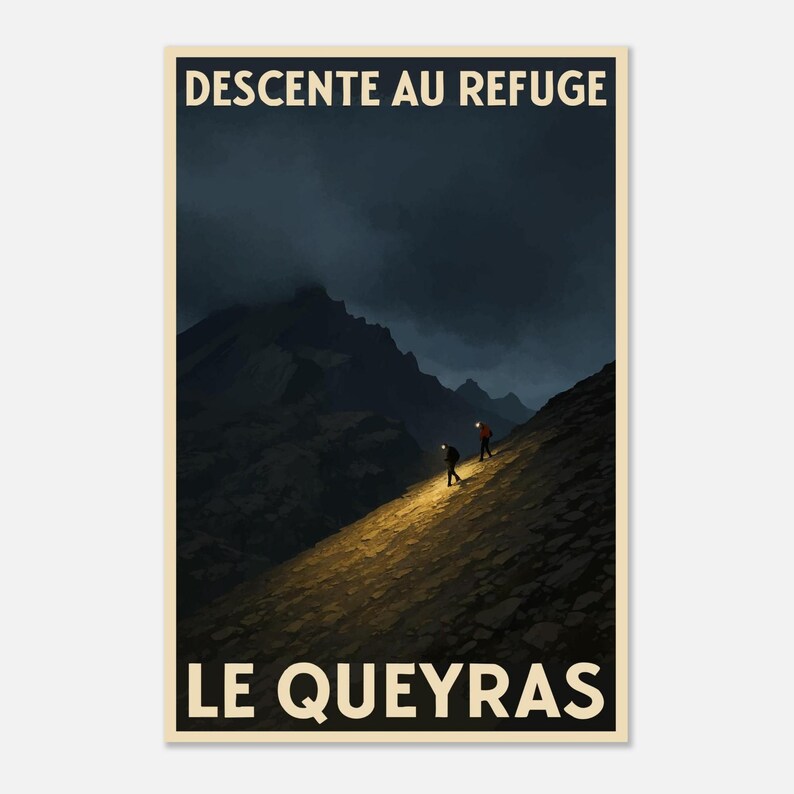 Affiche Descente au refuge, Queyras, vue 5
