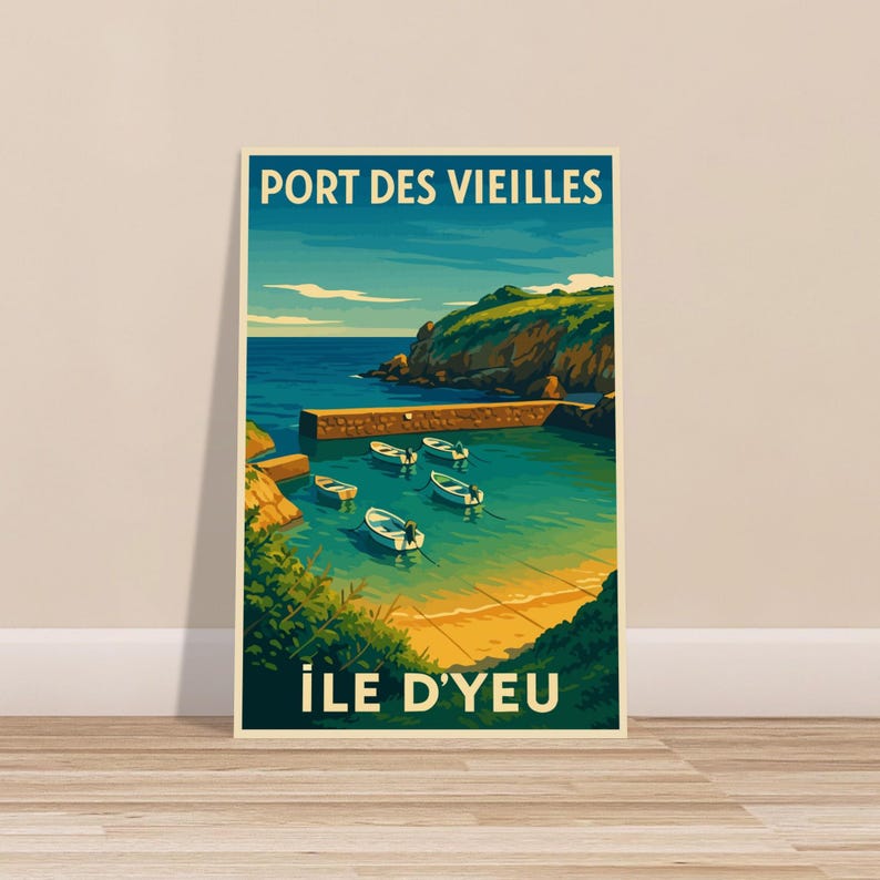 Affiche Port des Vieilles, Île d'Yeu, vue 3