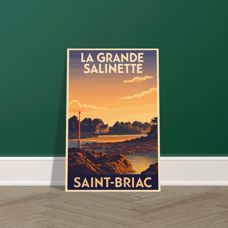 Affiche vintage La Grande Salinette, Saint-Briac