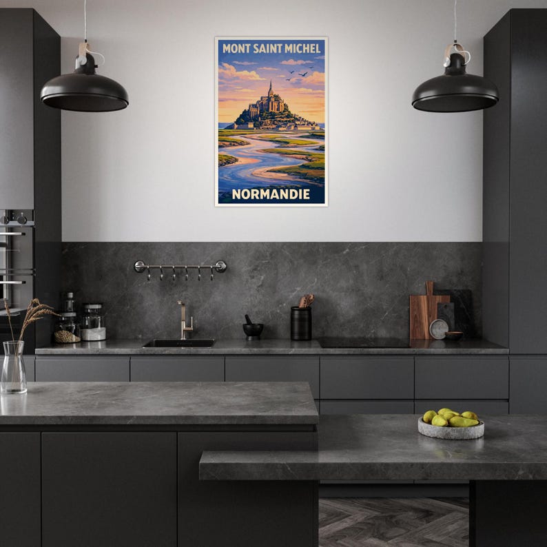Affiche Le Mont-Saint-Michel, vue 2