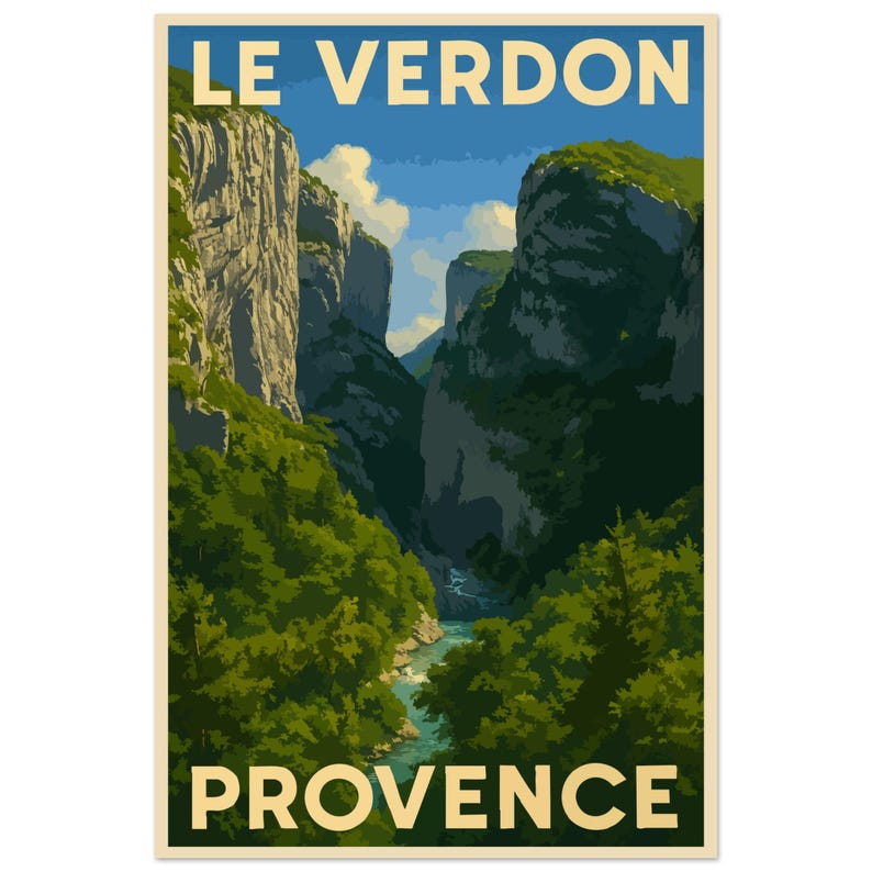 Affiche Les gorges du Verdon, vue 4