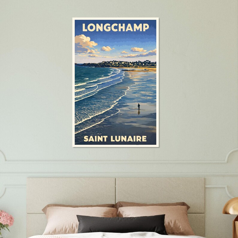 Affiche Saint-Lunaire, plage de Longchamp, vue 4
