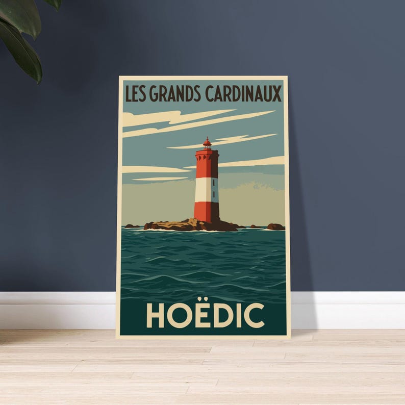 Affiche vintage Le phare des Grands Cardinaux
