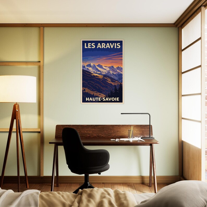 Affiche Les Aravis, Haute-Savoie, vue 2