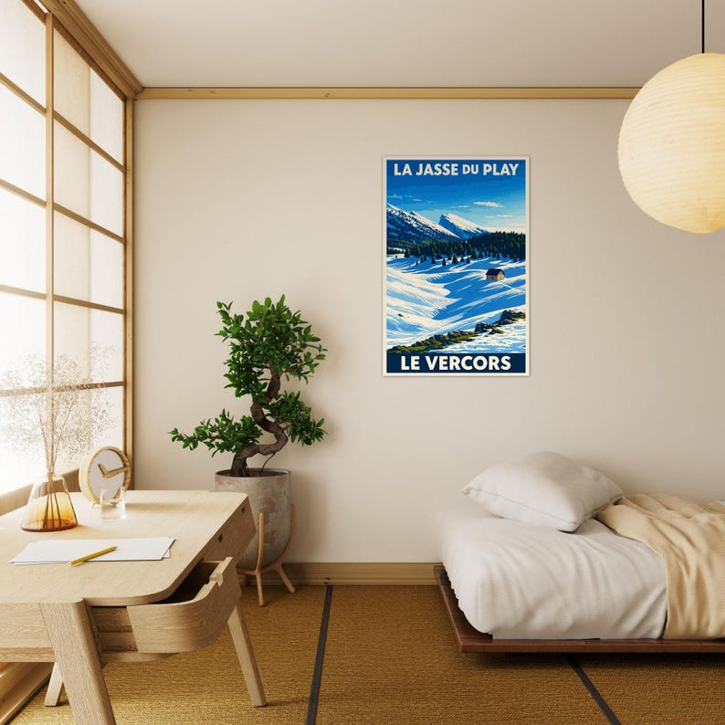 Affiche Chalet sous la neige dans le Vercors, vue 4