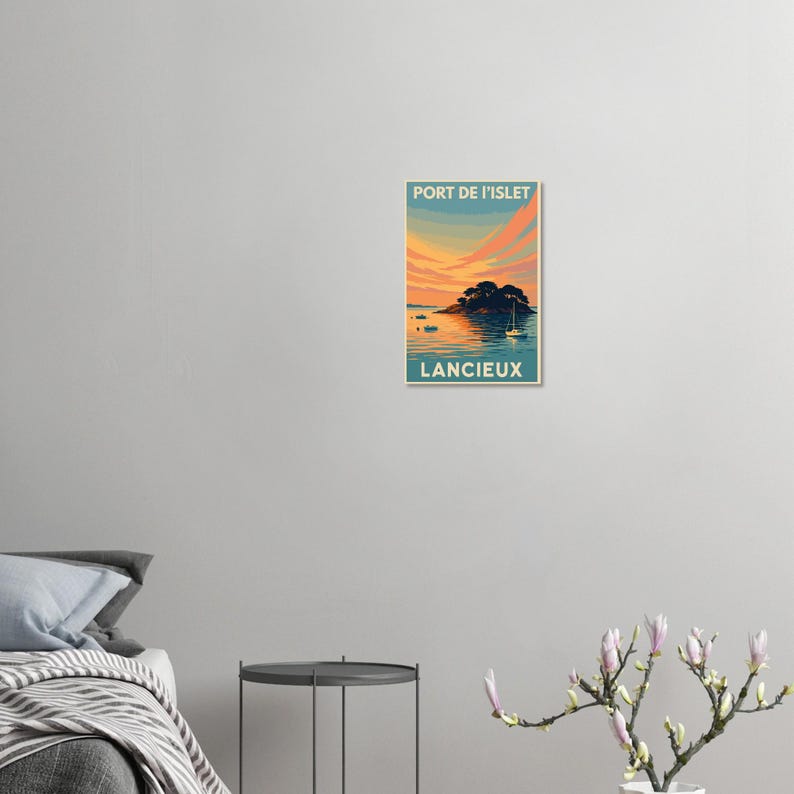 Affiche Lancieux, soleil couchant, vue 5