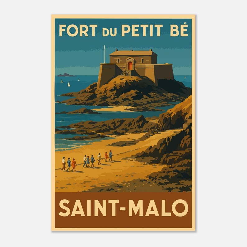 Affiche Saint-Malo, le fort du Petit Bé, vue 4